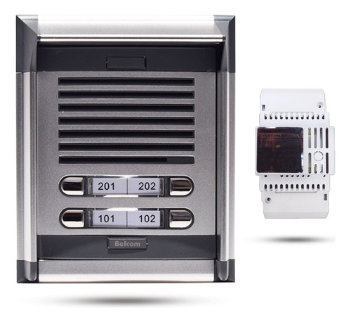 Portero Audio De 4 Puntos Belcom Pe-0704 Con Fuente