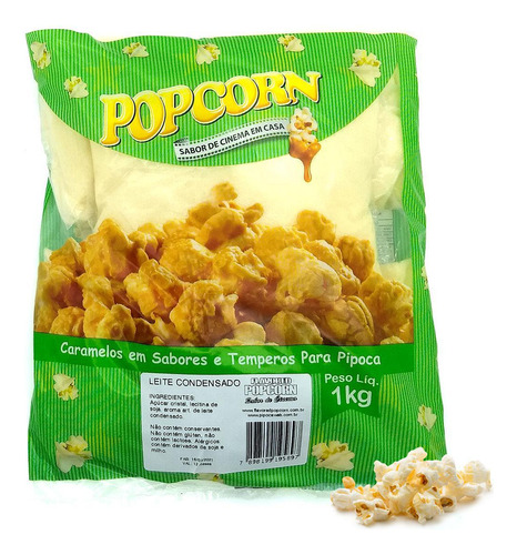 Sabores Para Caramelizar Pipoca Doce - Leite Condensado 1kg