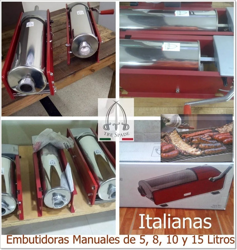Embutidora Chorizos Italiana Tre Spade 5 Litros