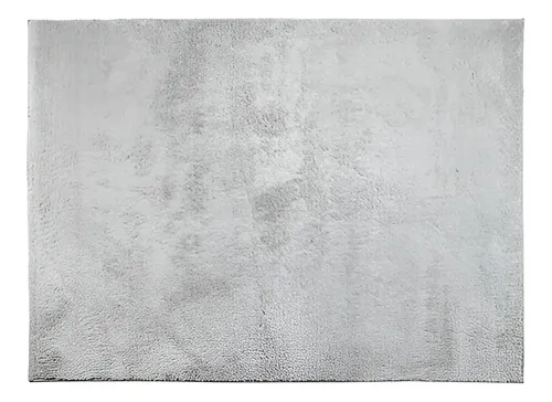 Tapete 200x300 Pelo Baixo Macio Lavável Anti Apolo Prata