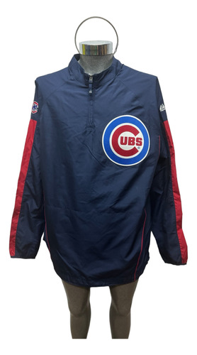 Sudadera Rompeviento Majestic Mlb Beisbol Cubs De Chicago