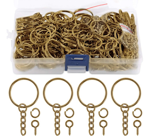 Kit De 450 Piezas De Anillos De Llavero Planos De Bronc...