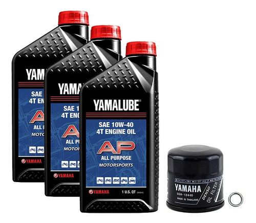 Yamalube Kit De Cambio De Aceite 10w-40 Para Yamaha 2019-202