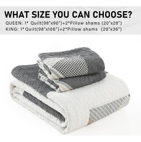 Juego De Edredón Queen Size 100% Algodón Perhom - Set De