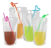 Comprar 100 Bolsas Para Bebidas Bolsas Con Popote 1lt