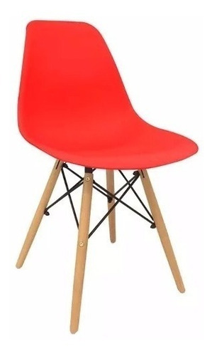 Silla Eames Minimalista Oficina Despacho Colores Estructura De La Silla Rojo Asiento N/a Diseño De La Tela N/a
