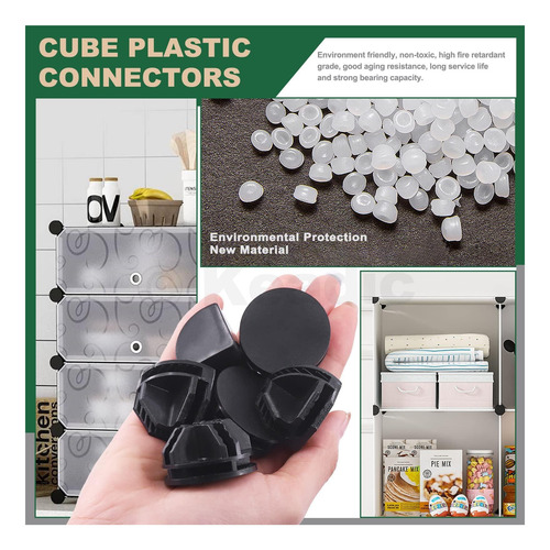 Keadic 91pcs Conectores De Plástico De Cubo De Alambre De Y