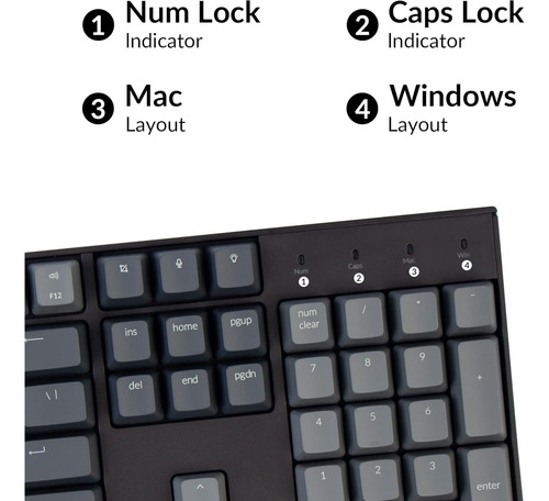 «teclado Mecánico Para Juegos Keychron K10 De 104 Teclas Con
