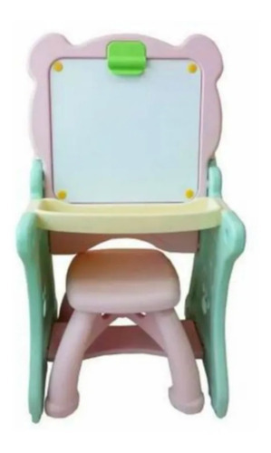 Mesa Infantil De Actividades Con Pizarrón Color Verde