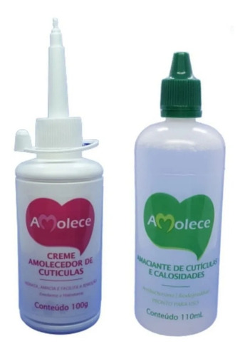 Kit Amolecedor Cutícula Líquido 110ml + Creme 100g Amolece