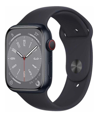 Apple Watch Series 8 Gps 41mm Caixa De Alumínio Meia-noite Cor Da Pulseira Meia-noite/padrão