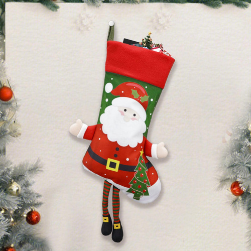 Calcetín Navideño, Bolsa De Regalo Para Dulces, Calcetín