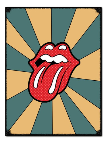 #856 - Cuadro Vintage / Rolling Stones Rock Poster No Chapa