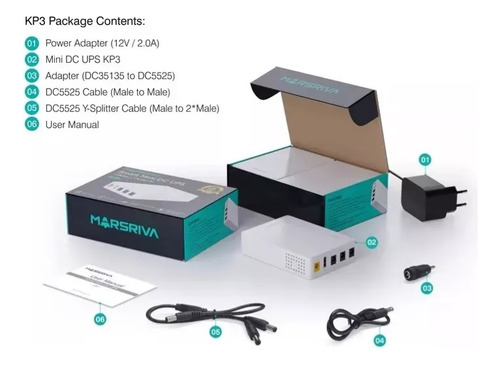Mini Nobreak Kp3 Marsriva Roteador Internet Ont -10.000mah