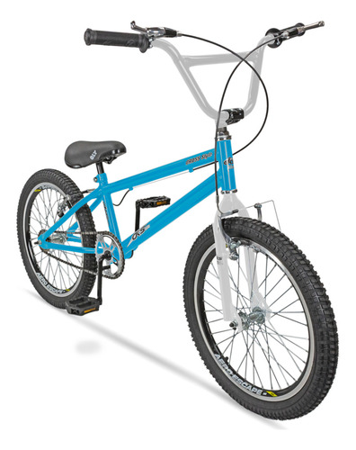 Bicicleta Aro 20 Bmx Dks Cross Aro Aero Freio V-brake Cor Azul E Branco
