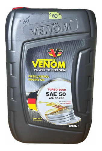 Paila De Aceite Sae 50 Diesel Venom 20l