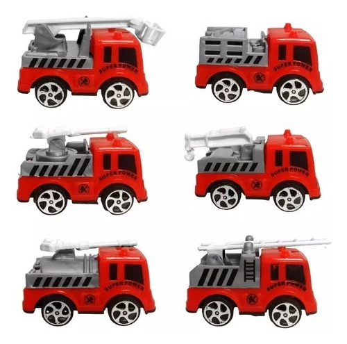 Mini Carrinho De Brinquedo Coleção Bombeiro Resgate Infantil