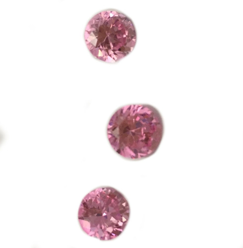 Diamante Creado Rosa Round 6.5mm 