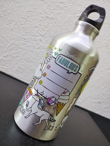 Botella De Agua Just My Style De Aluminio 500ml De Uso (Usado)