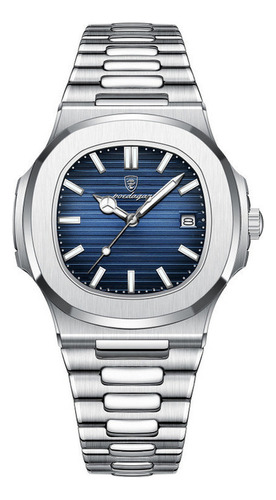 Reloj Poedagar Square Luminous Para Hombres De Negocios