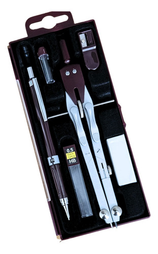 Set De Compas Con Estuche Y Accesorios
