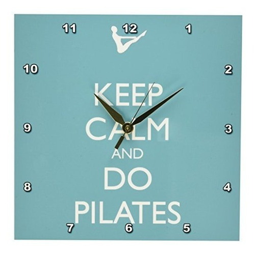 Reloj Pared Keep Calm Pilates, 10x10 