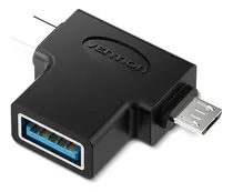Comprar Adaptador Usb 3.0 Vention - 2 En 1 - Otg - Usb Hembra A Micro Usb Macho + Usb Tipo C Macho - Para Celular \u002F Pendrive \u002F Joystick \u002F Pc \u002F Tablet \u002F Notebook \u002F Laptop \u002F Teclado \u002F Mouse - Cdib0