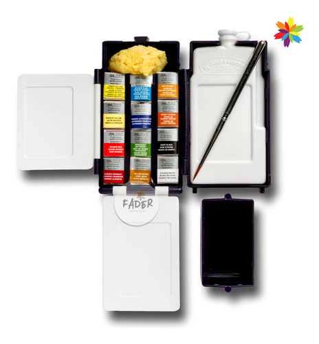 Set Listo Acuarelas Field Box Cotman Winsor & Newton 