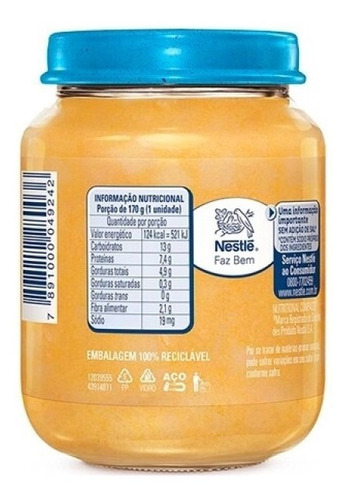 Imagem 2 de 3 de Papinha Bebê Peito De Frango E Legumes 170g Naturnes Nestlé