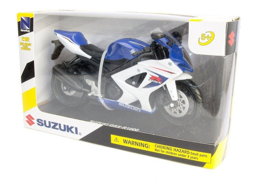 Nuevo Ray 1:12 Suzuki Gsxr 1000 Modelo De Juguete Moto Motocicleta Azul Blanco 