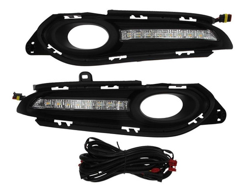 Kit Rejilla Tipo Faro Auxiliar Drl Giro Led Derecho/izquierd