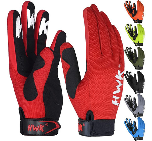 Guantes Hwk Color Rojo Talla Xl  Moto