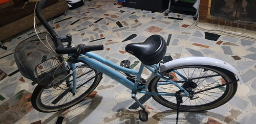 Bicicleta Para Dama De 18 Cambios Shimano Color Azul, Usada