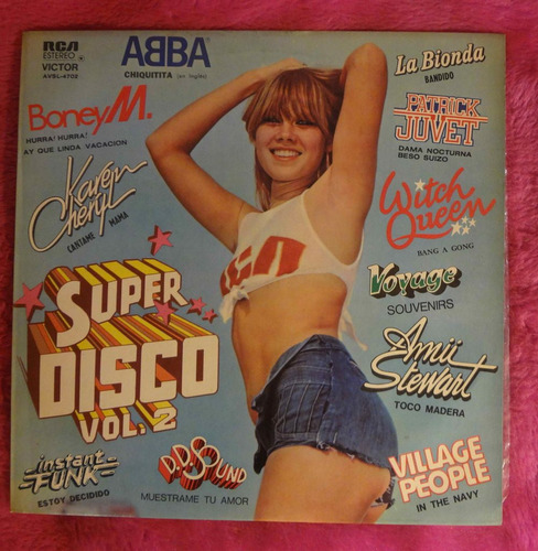 Super Disco Vol. 2 Lp Abba La Bionda Village People Boney