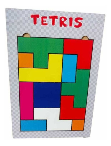 Brinquedo Pedagógico Madeira Quebra Cabeça Tetris
