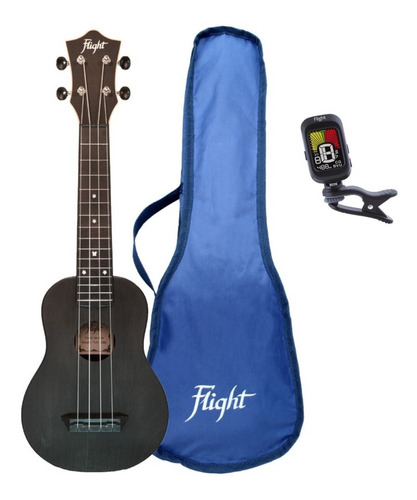 Flight Tus35 Pack Blk Ukulele Ukelele Soprano Funda Afinador