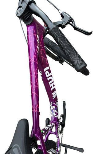 Bicicleta Hupi Naja Roxo/branco Gancheira Horizontal Aro 26