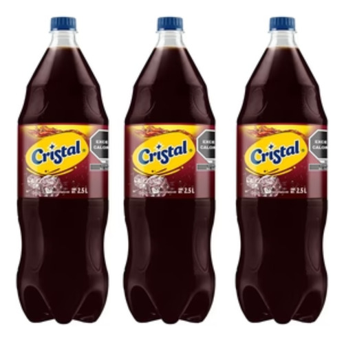 3 Refrescos Cristal Sidra Negra 2.5l De Yucatán