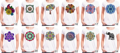 Remeras Personalizadas Mujer Mandalas Pack 10 / Envío Gratis