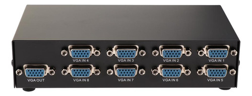 Vga Swicther Caja 8 En Un Salida Con Botón Accesorios