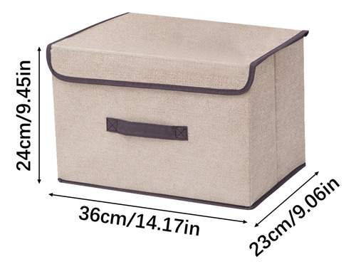 My Caja De Almacenamiento Cubierta De Lino Y Algodón