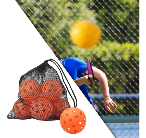 6 Piezas Pickleball Balls Outdoor Pickle Balls Para Naranja