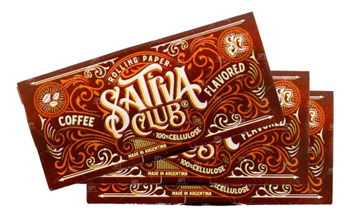 Papel Para Armar Sativa Club Celulosa Saborizadas Coffee 3u