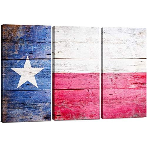 Arte De Pared Lienzo De Bandera De Texas, Arte De Bande...