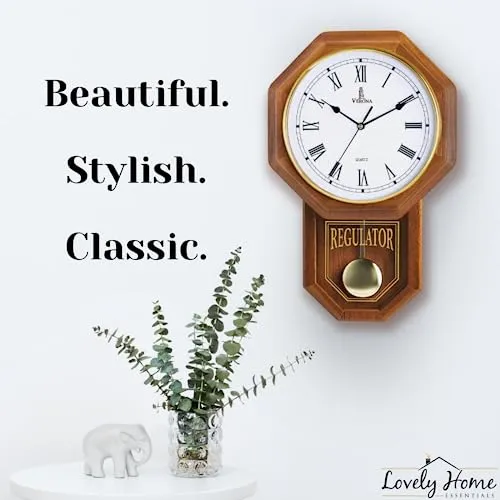 Reloj de pared con péndulo a pilas hotsell