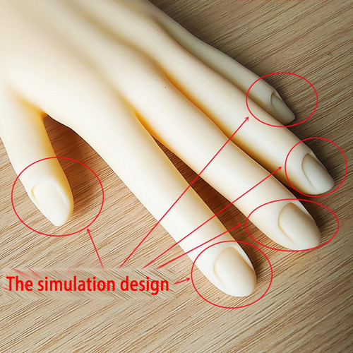 1 Par De Práctica De Uñas De Goma Flexible Flexible A Mano