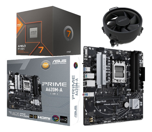 Combo Board A620m Procesador Amd Ryzen 7 8700g Pc