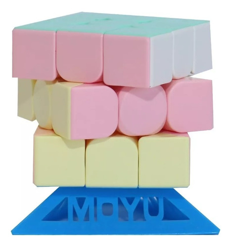 Cubo Mágico 3x3 Pastel 3x3x3 Moyu Profesional Soporte Regalo