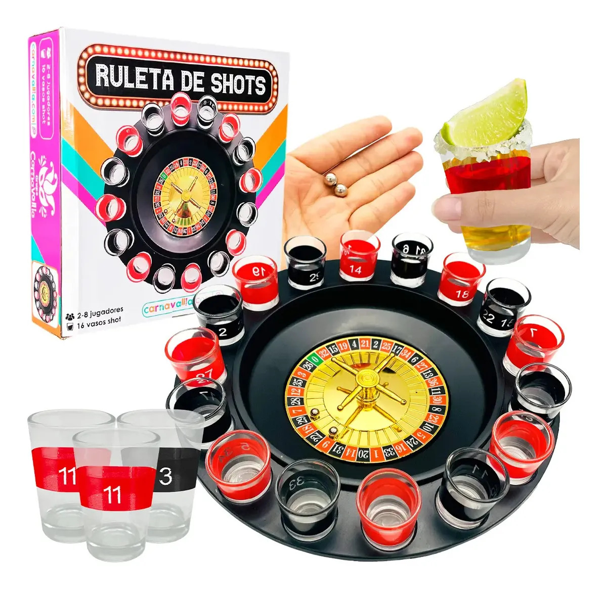 Casino Ruleta De 16 Shots Caballitos Fiesta Juegos De Beber