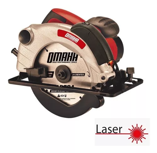 Sierra Circular Mano 1500w Omaha Laser 185mm Guia Hoja 7 1/4